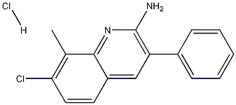 2-Amino-7-chloro-8-methyl-3-phenylquinoline hydrochloride Struktur