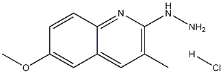 2-Hydrazino-6-methoxy-3-methylquinoline hydrochloride Struktur