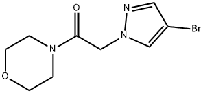 1-(4-Morpholinyl)-2-(4-bromo-1H-pyrazol-1-yl)ethanone Struktur