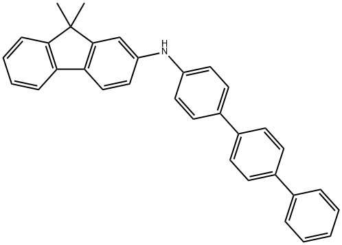 9,9-Dimethyl-N-[1,1':4',1''-terphenyl]-4-yl-9H-fluoren-2-amine Struktur