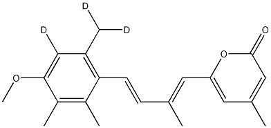 6-[(1E, 3E)-4-(4-Methoxy-2,3,6-trimethylphenyl-d3)-2-methyl-1,3-butadien-1-yl]-4-methyl-2H-pyran-2-one Struktur