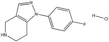 1-(4-fluorophenyl)-4,5,6,7-tetrahydro-1H-pyrazolo[4,3-c]pyridine hydrochloride Struktur