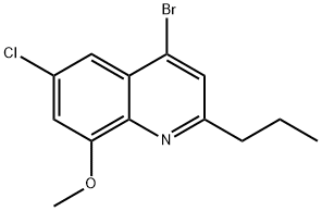 4-Bromo-6-chloro-8-methoxy-2-propylquinoline Struktur