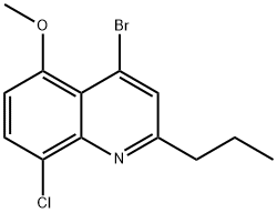 4-Bromo-8-chloro-5-methoxy-2-propylquinoline Struktur