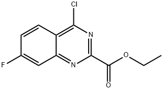 Ethyl 4-chloro-7-fluoroquinazoline-2-carboxylate Struktur