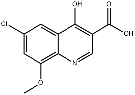 6-Chloro-4-hydroxy-8-methoxyquinoline-3-carboxylic acid Struktur