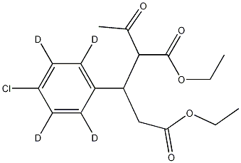 Diethyl 2-Aceto-3-(4-chlorophenyl-d4)glutarate Struktur