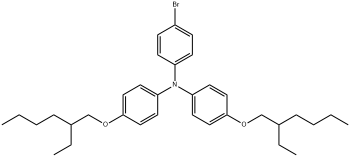 4-Bromo-N,N-bis[4-(2-ethylhexyloxy)phenyl]-aniline Struktur