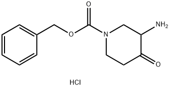 benzyl 3-amino-4-oxopiperidine-1-carboxylate hydrochloride Struktur