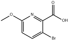 3-Bromo-6-methoxypyridine-2-carboxylic acid Structure