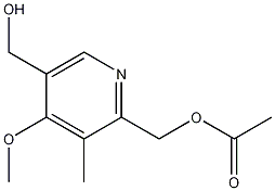 2-Acetoxymethyl-5-hydroxymethyl-4-methoxy-3-methylpyridine
 Struktur