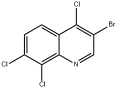 3-Bromo-4,7,8-trichloroquinoline Struktur