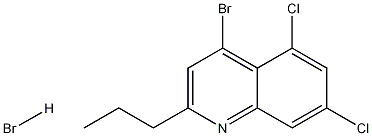 4-Bromo-5,7-dichloro-2-propylquinoline hydrobromide Struktur