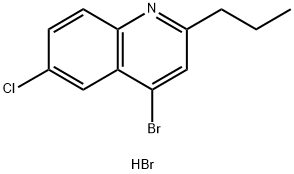 4-Bromo-6-chloro-2-propylquinoline hydrobromide Struktur