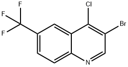 3-Bromo-4-chloro-6-trifluoromethylquinoline Struktur