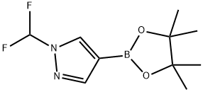 1-(difluoromethyl)-4-(4,4,5,5-tetramethyl-1,3,2-dioxaborolan-2-yl)-1H-pyrazole Struktur