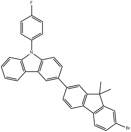 3-(7-Bromo-9,9-dimethyl-9H-fluoren-2-yl)-9-(4-fluorophenyl)-9H-carbazole Structure