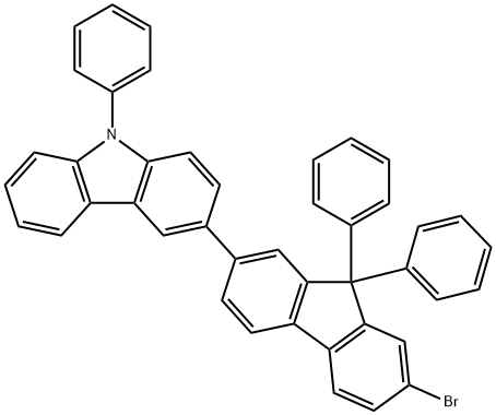 3-(7-Bromo-9,9-diphenyl-9H-fluoren-2-yl)-9-phenyl-9H-carbazole Struktur