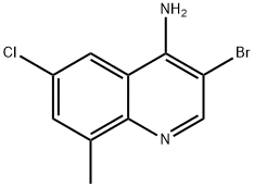 4-Amino-3-bromo-6-chloro-8-methylquinoline Struktur