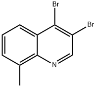 3,4-Dibromo-8-methylquinoline Struktur