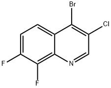 4-Bromo-3-chloro-7,8-difluoroquinoline Struktur