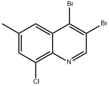 8-Chloro-3,4-dibromo-6-methylquinoline Struktur