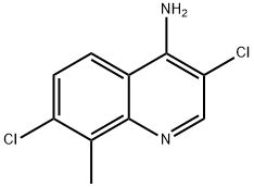 4-Amino-3,7-dichloro-8-methylquinoline Struktur