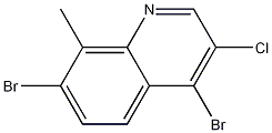 3-Chloro-4,7-dibromo-8-methylquinoline Struktur