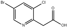 5-Bromo-3-chloropyridine-2-acetic acid Struktur