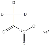 Pyruvic Acid-13C,d3 Sodium Salt Struktur