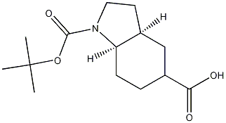 (3AR,7AR)-1-(TERT-BUTOXYCARBONYL)OCTAHYDRO-1H-INDOLE-5-CARBOXYLIC ACID Struktur