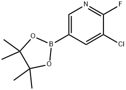 3-Chloro-2-fluoro-5-(4,4,5,5-tetramethyl-1,3,2-dioxaborolan-2-yl)pyridine Struktur