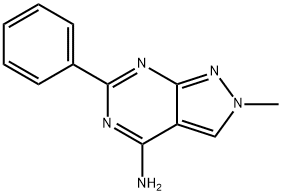 2-Methyl-6-phenyl-2H-pyrazolo[3,4-d]pyrimidin-4-amine Struktur