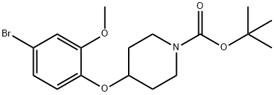 tert-Butyl 4-(4-bromo-2-methoxyphenoxy)piperidine-1-carboxylate Struktur