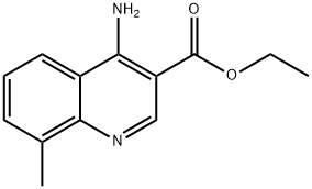 4-Amino-8-methylquinoline-3-carboxylic acid ethyl ester Struktur