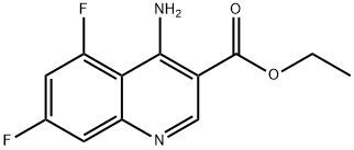 4-Amino-5,7-difluoroquinoline-3-carboxylic acid ethyl ester Struktur