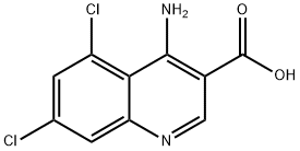 4-Amino-5,7-dichloroquinoline-3-carboxylic acid Struktur