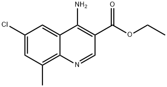 4-Amino-6-chloro-8-methylquinoline-3-carboxylic acid ethyl ester Struktur