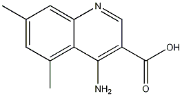 4-Amino-5,7-dimethylquinoline-3-carboxylic acid Struktur