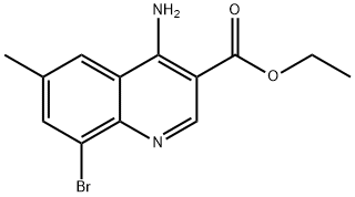 4-Amino-8-bromo-6-methylquinoline-3-carboxylic acid ethyl ester Struktur