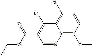 4-Bromo-5-chloro-8-methoxyquinoline-3-carboxylic acid ethyl ester Struktur