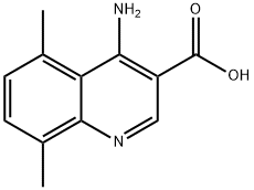 4-Amino-5,8-dimethylquinoline-3-carboxylic acid Struktur