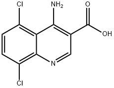 4-Amino-5,8-dichloroquinoline-3-carboxylic acid Struktur