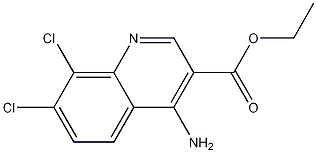 4-Amino-7,8-dichloroquinoline-3-carboxylic acid ethyl ester Struktur