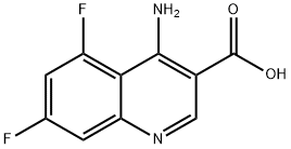 4-Amino-5,7-difluoroquinoline-3-carboxylic acid Struktur