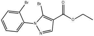 ethyl 5-bromo-1-(2-bromophenyl)-1H-pyrazole-4-carboxylate Struktur