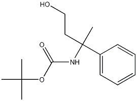 tert-Butyl 4-hydroxy-2-phenylbutan-2-ylcarbamate Struktur