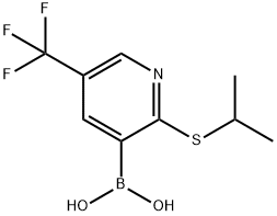 2-(Isopropylthio)-5-(trifluoromethyl)pyridin-3-ylboronic acid Struktur