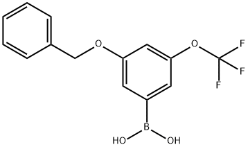 3-(Benzyloxy)-5-(trifluoromethoxy)phenylboronic acid Struktur