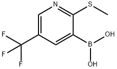 2-(Methylthio)-5-(trifluoromethyl)pyridin-3-ylboronic acid Struktur